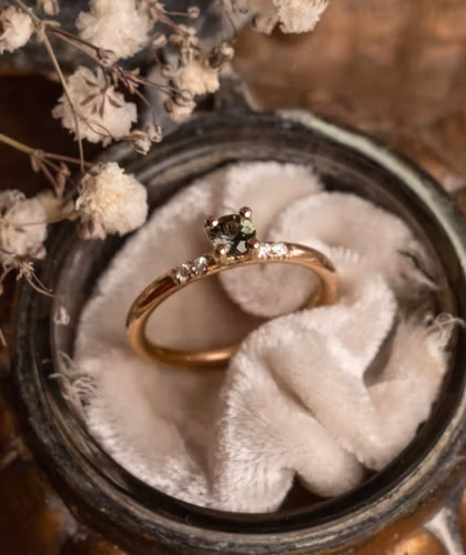 ''Skog'' 18k Red/White Gold Ring