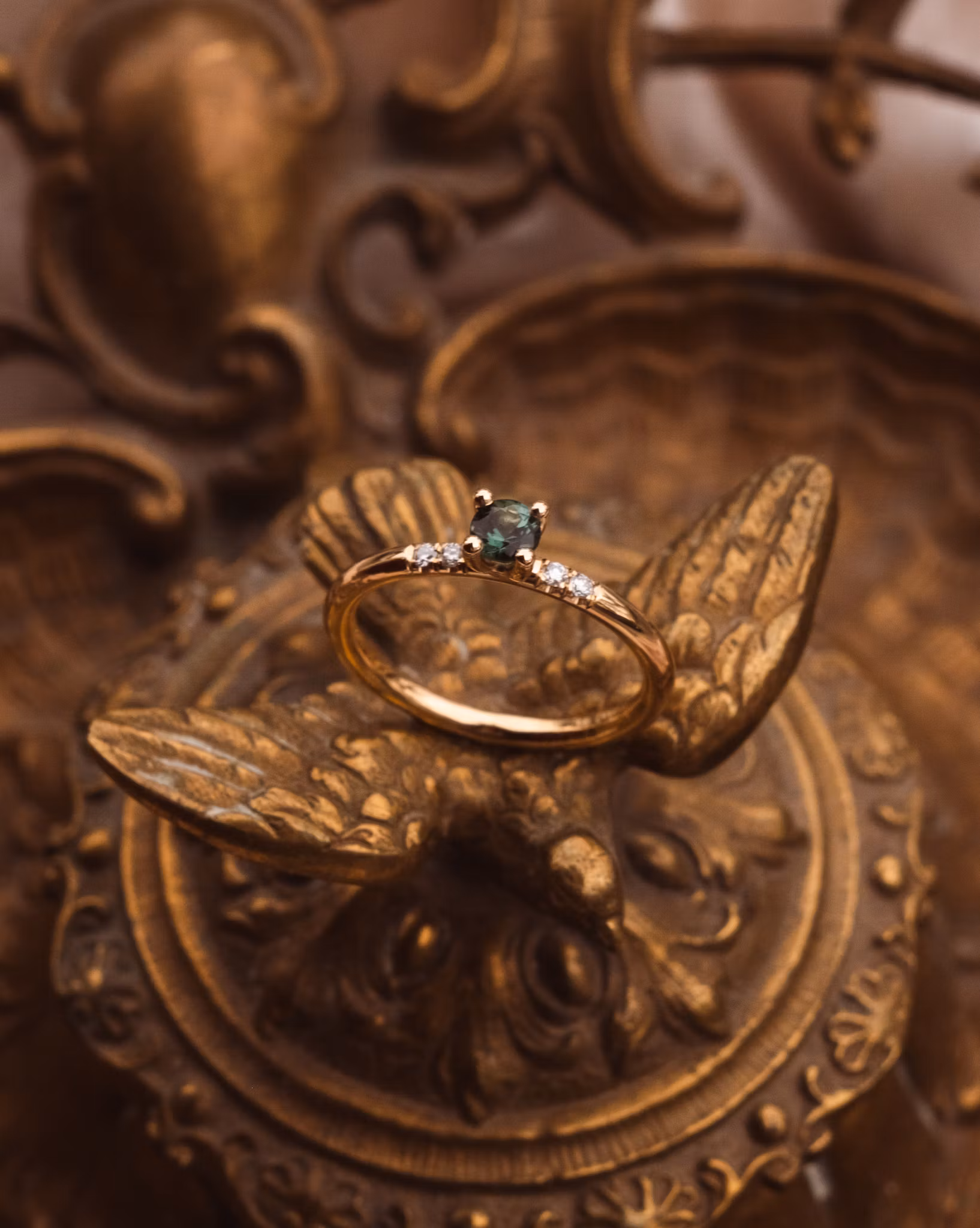 ''Skog'' 18k Red/White Gold Ring