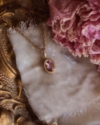 Dusty Rose Pendant 18k Gold