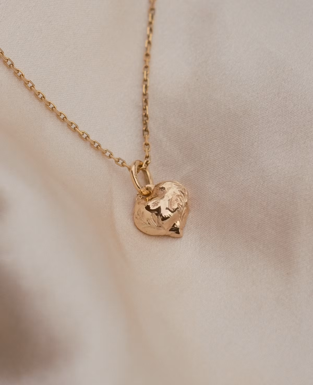 ”Heart of Gold” 18k Red Gold Pendant