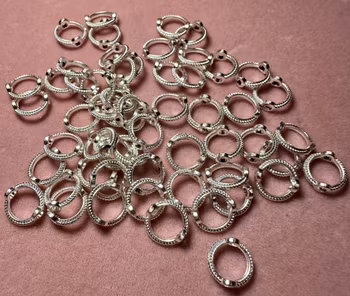 Pärlbur i Silver för 6 mm Pärla 50 st