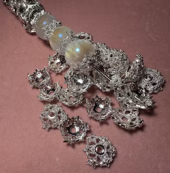 Pärlhatt stjärna Silver 16 mm