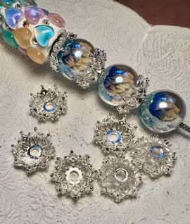 Pärlhatt silver 16 mm 10 st