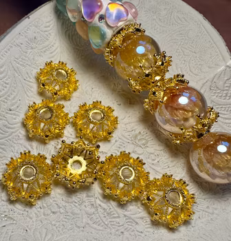 Pärlhatt guld 16 mm 10 st