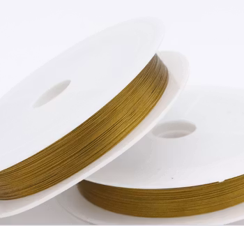 Wire Rostfritt Stål Guld 0.25mm 1 st rulle