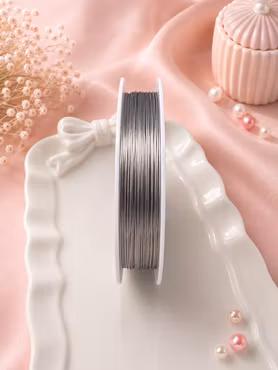 Wire Tigertail i silver 0.38mm 100 meter