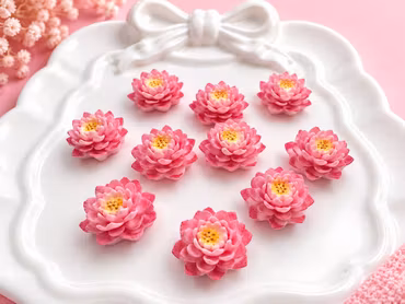 Mjuka lotus blommor rosa i rosa 30st