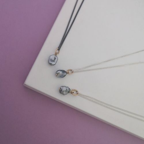 Minima Pendant with Keshi Pearl