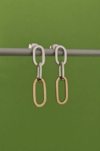 Catena Earrings with gold links