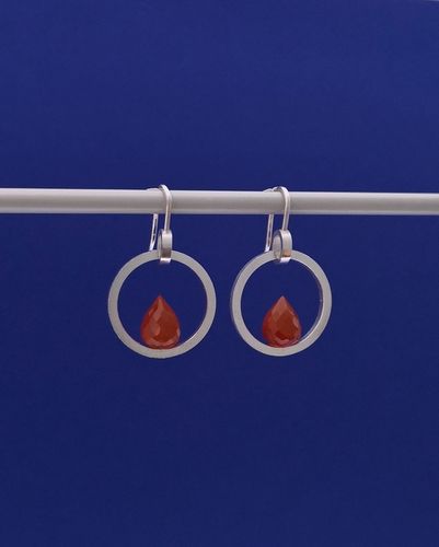 Luminare Earrings with Carnelian