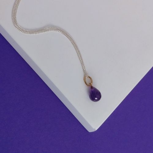 Minima Pendant with Amethyst