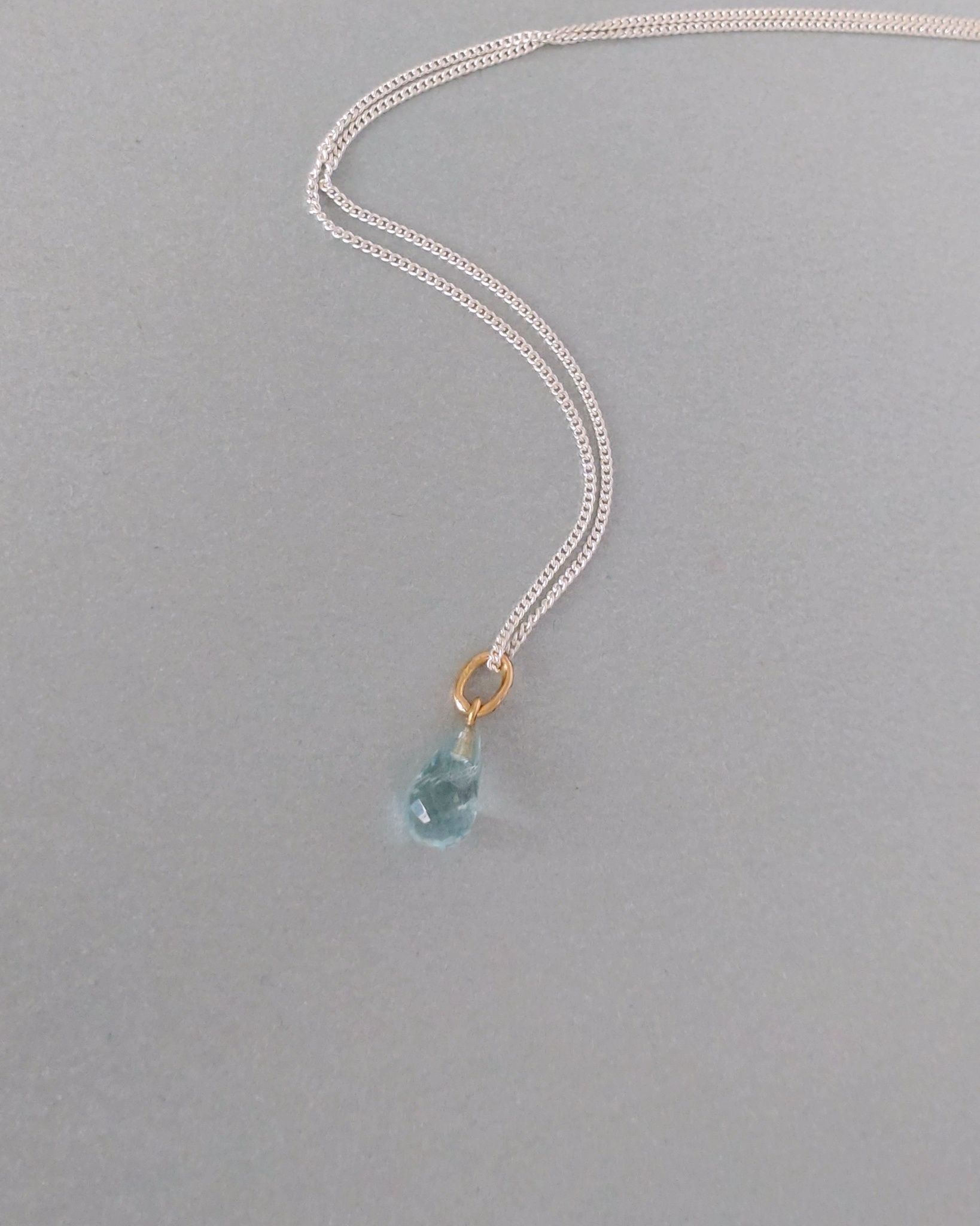 Minima Pendant with Aquamarine