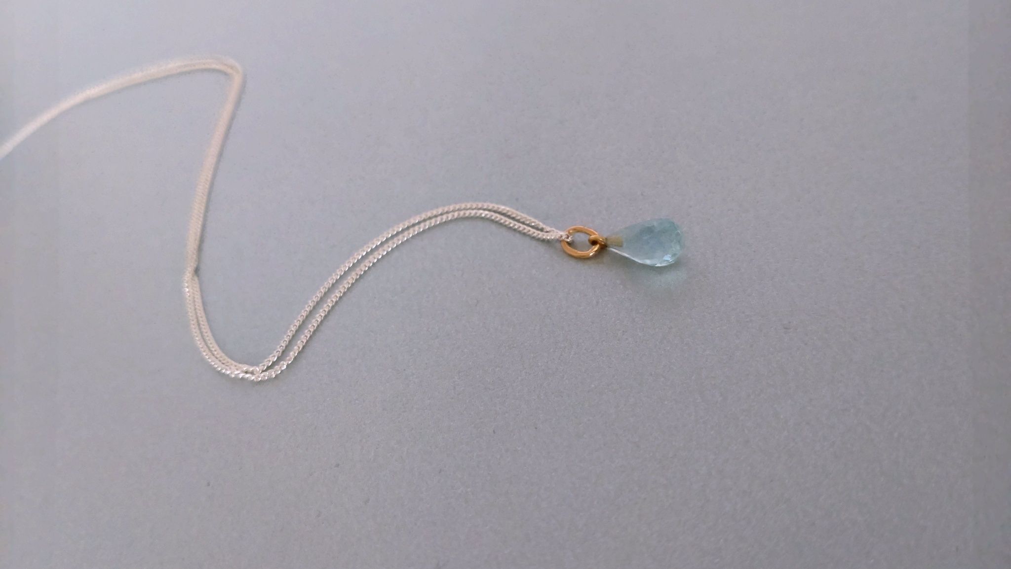 Minima Pendant with Aquamarine