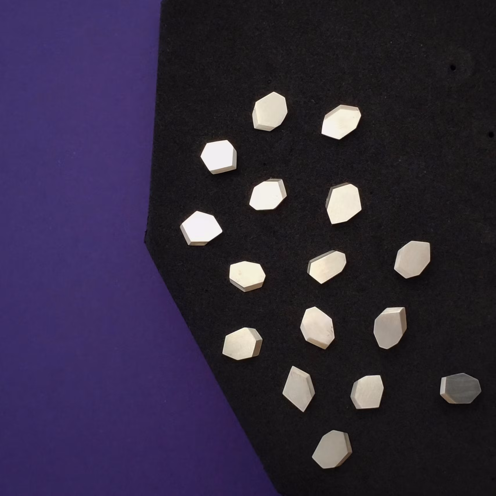 GEO Shadow Studs in Silver