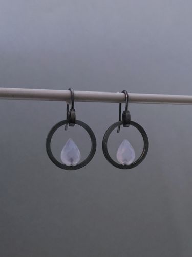 Luminare Earrings with Chalcedony