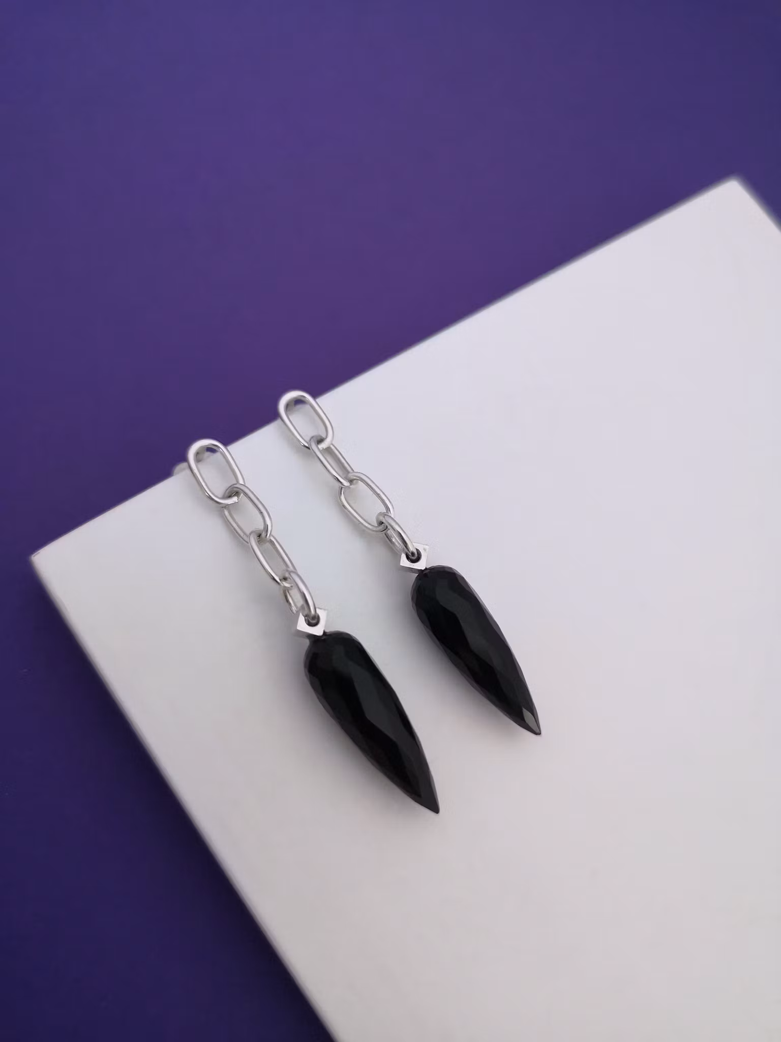 Tessella Earrings with Onyx