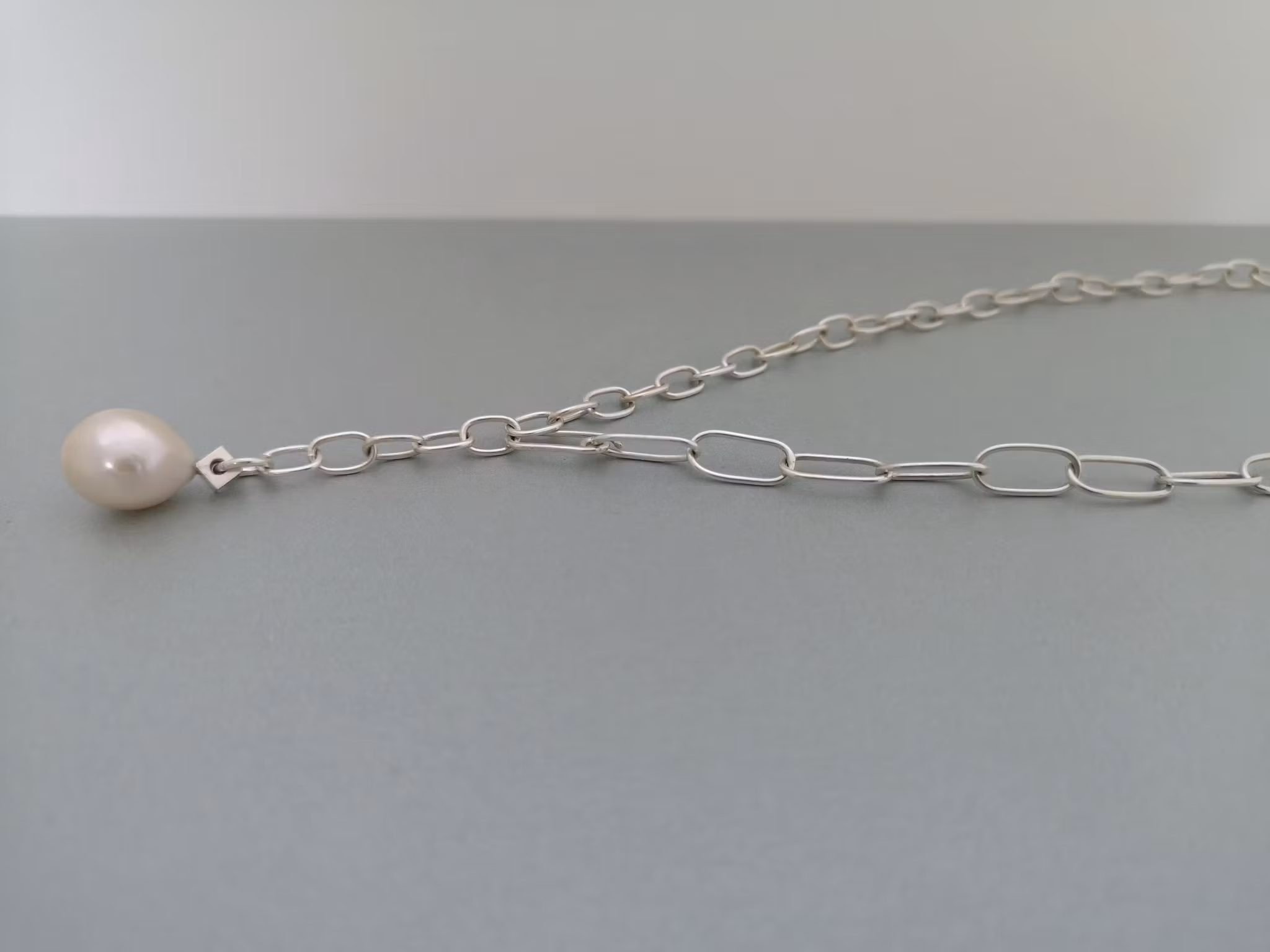 Tessella Chain with Freshwater Pearls
