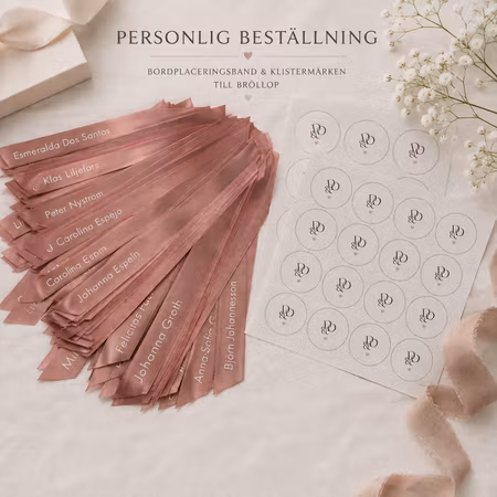 Personlig beställning - Bröllopsband & Klistermärken
