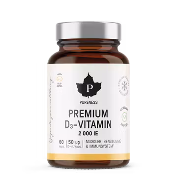 Premium D3-vitamin 2000 IE - 60 kapslar