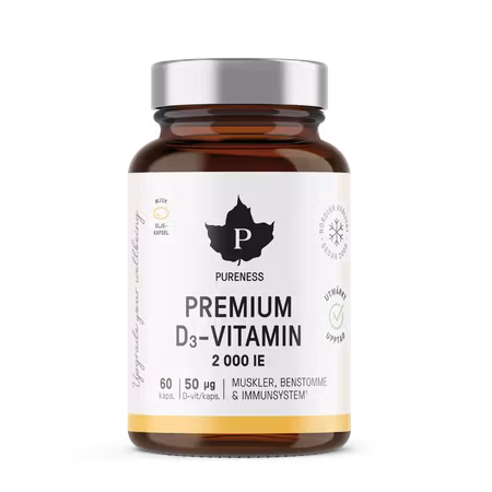 Premium D3-vitamin 2000 IE - 60 kapslar