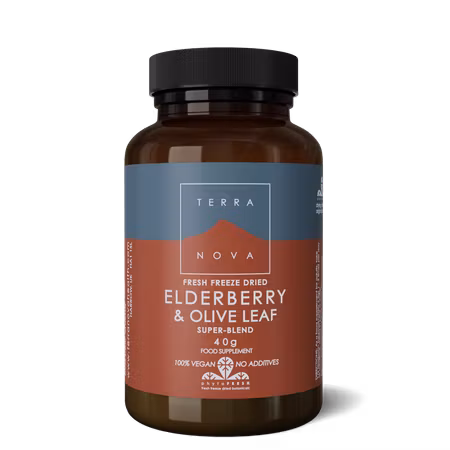 Terranova Elderberry & Olive Leaf Super-Blend, 40 g (pulver)