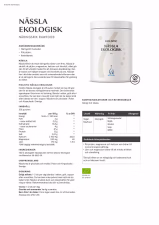 Nässla ekologisk, 250 g