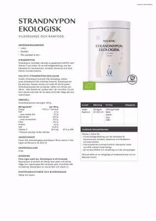 Strandnypon ekologisk, 400 g