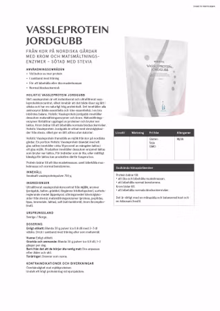 Vassleprotein jordgubb, 750 g