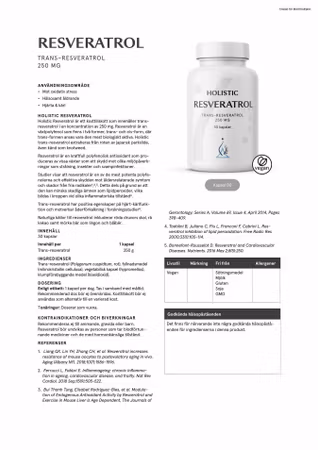 Resveratrol, 30 kapslar