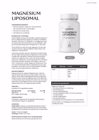 Magnesium liposomal 60 kapslar