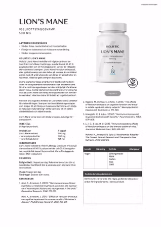 Lion's mane, 60 kapslar