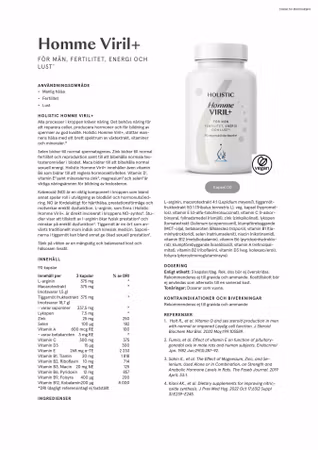 Homme Viril+, 90 kapslar