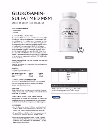 Glukosaminsulfat med MSM, 90 kapslar