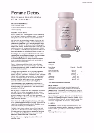 Femme Detox, 60 kapslar