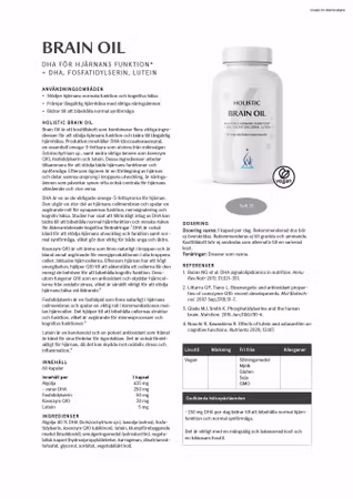 Brain Oil, 60 kapslar