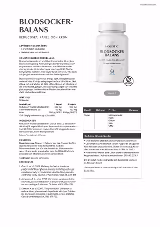 Holistic - Blodsockerbalans, 30 kapslar