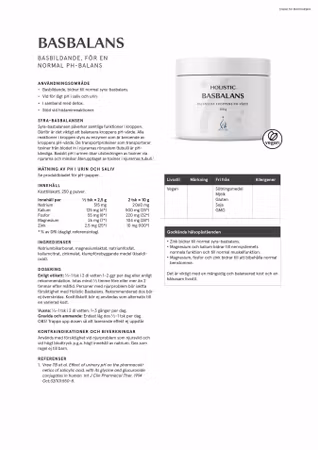 Basbalans, 250 g pulver