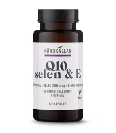Närokällan Q10 200 mg + Selen & E 60 kapslar