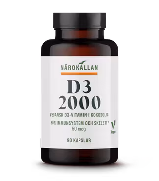 Närokällan D3 2000 Vegan 90 kapslar