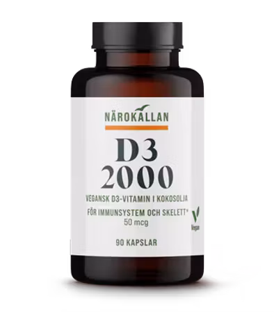 Närokällan D3 2000 Vegan 90 kapslar