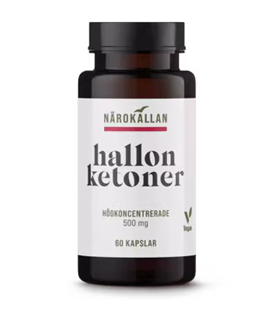 Närokällan Hallonketoner 60 kapslar