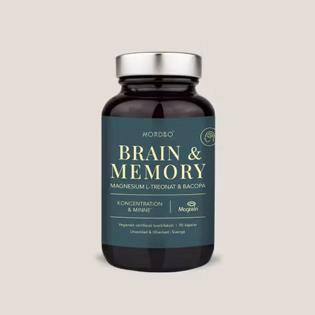 Nordbo Brain & Memory Magnesium, 90 kap