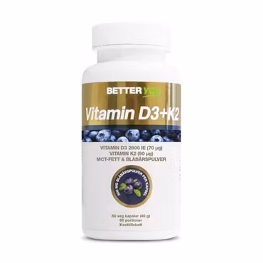 Vitamin D3+K2 60 kapslar