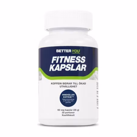 Fitnesskapslar med koffein 60 kapslar
