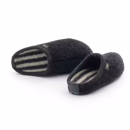 Ulle Stripe Ulltoffla, unisex - Black Melange