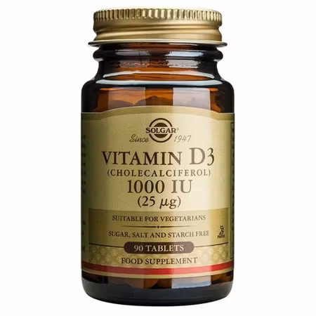 Vitamin D3 (Cholecalciferol) 1000 IU (25 µg) 90t