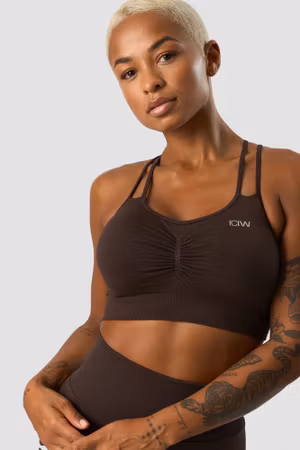 Define Seamless Scrunch Sport-BH Mörkbrun