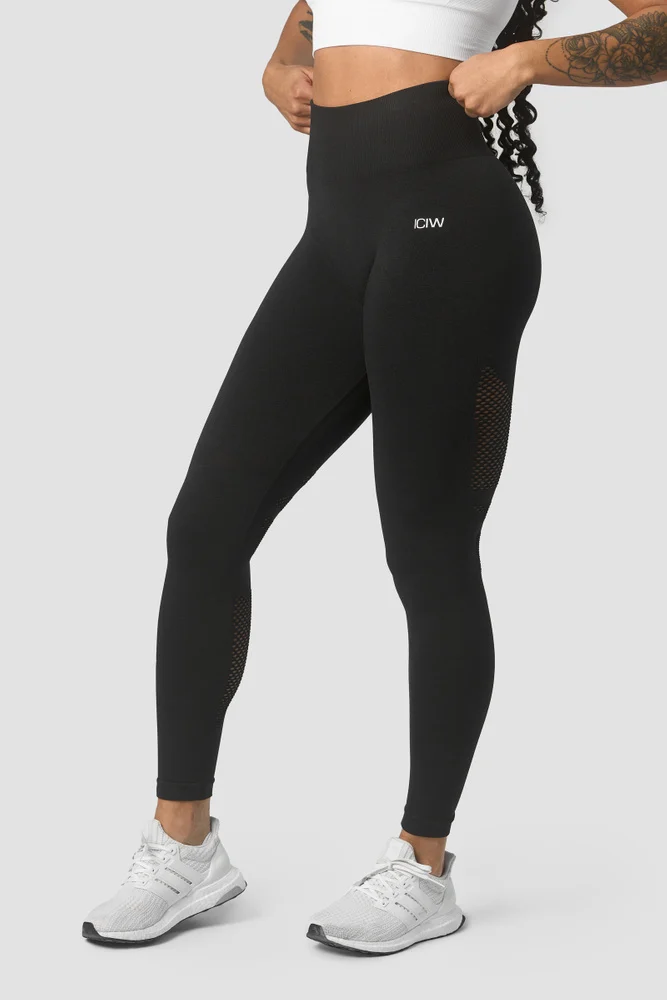 Queen Mesh Seamless Strumpbyxor Svarta