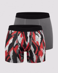 Sportboxershorts 2-pack Grå/Röd