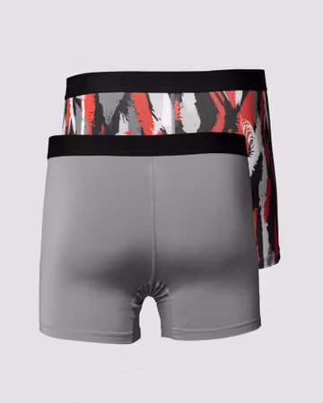 Sportboxershorts 2-pack Grå/Röd